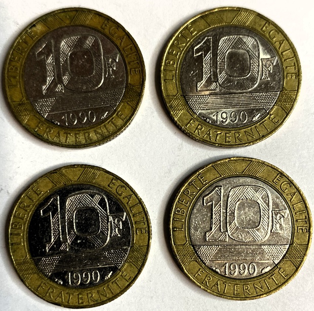 Иностранная монета Франция 10 франков 1990 год