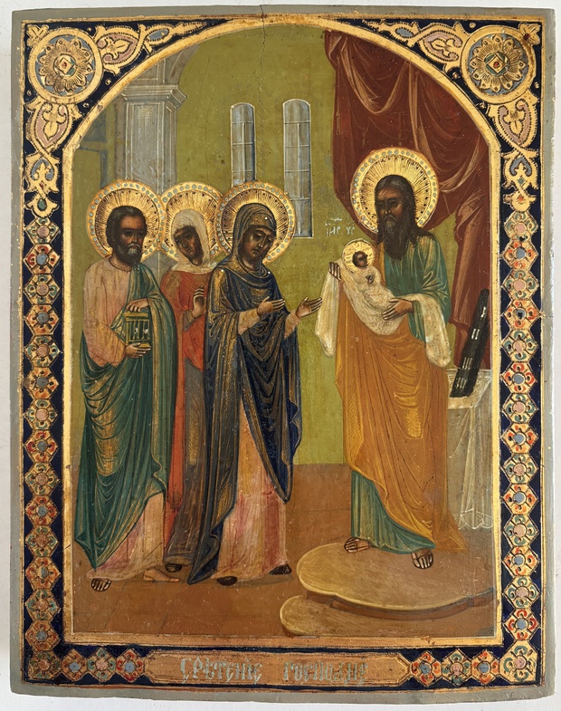 Икона Сретение Господне 19 век