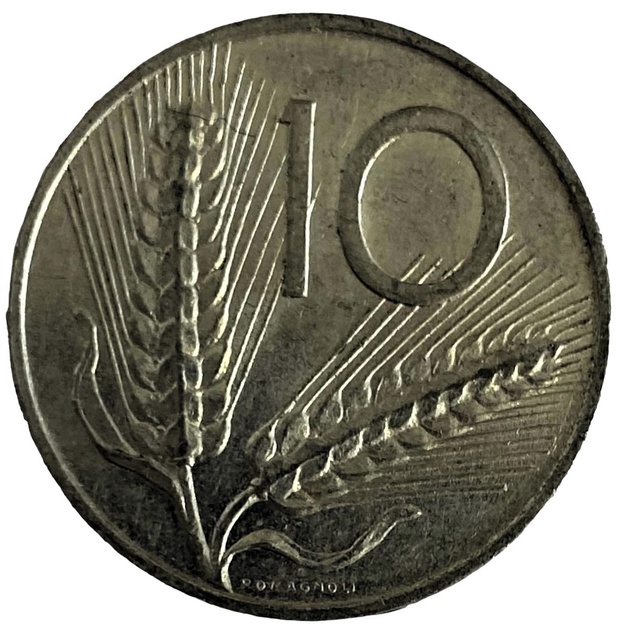 Иностранная монета 10 лир Италия 1951 год Лира