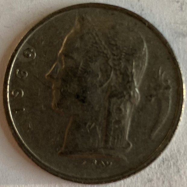 Иностранная монета 1 франк 1969 год